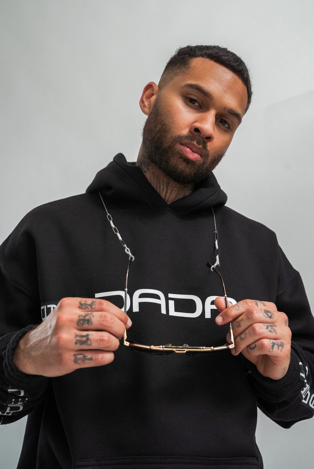 Dada Supreme Taping Hoodie Black