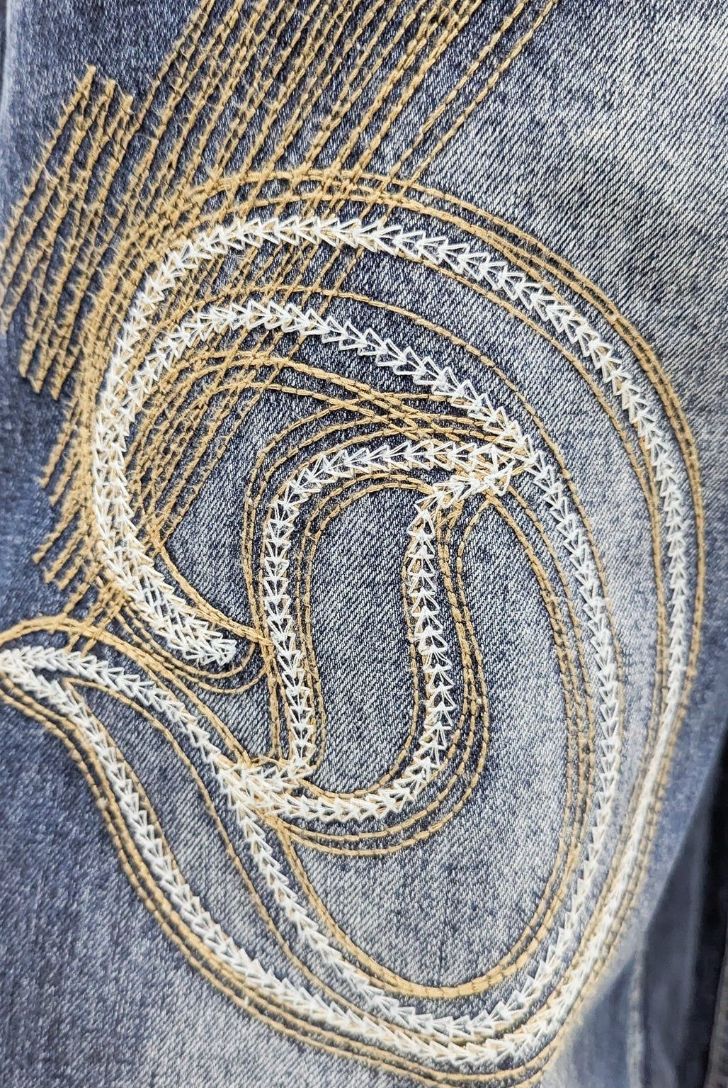 Dada Supreme Goth Letters Baggy Jeans Blue - Soulsideshop