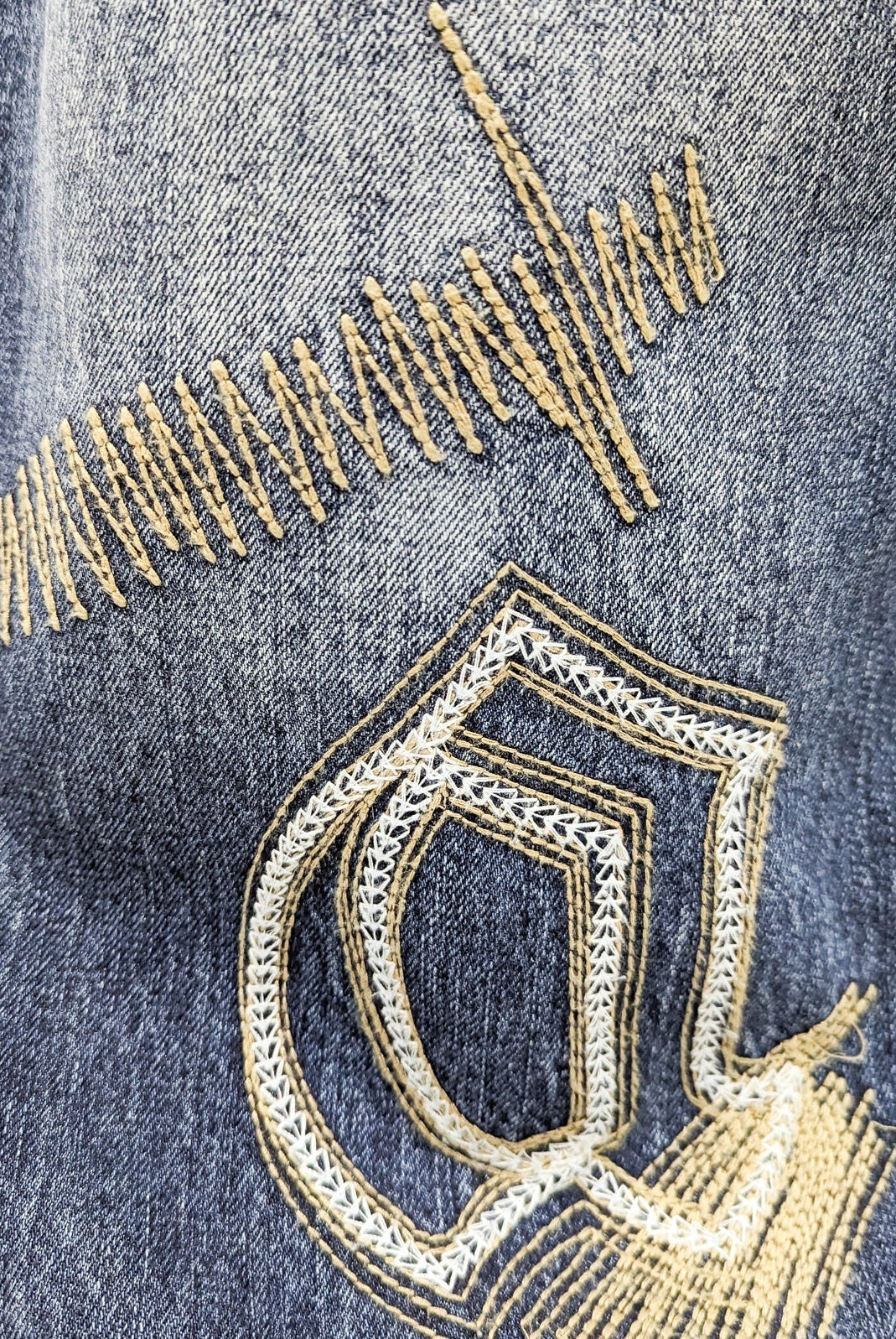 Dada Supreme Goth Letters Baggy Jeans Blue - Soulsideshop