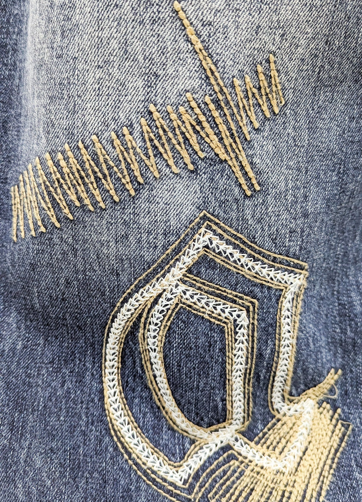 Dada Supreme Goth Letters Baggy Jeans Blue - Soulsideshop