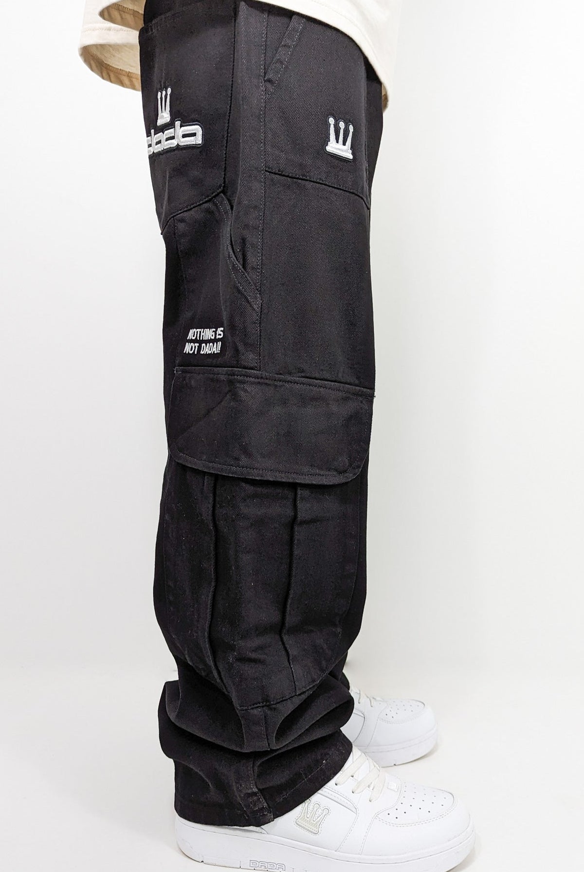 DADA Supreme Worker Cargo Baggy 2.0 Jeans Black - Soulsideshop