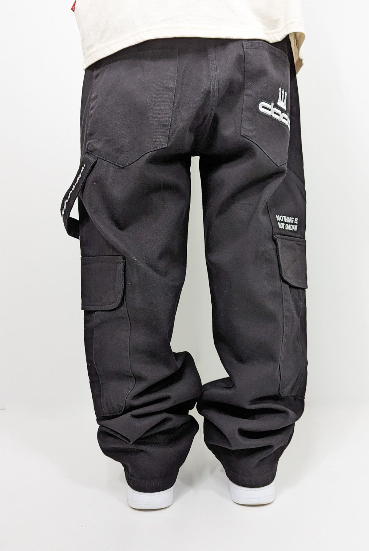 DADA Supreme Worker Cargo Baggy 2.0 Jeans Black - Soulsideshop