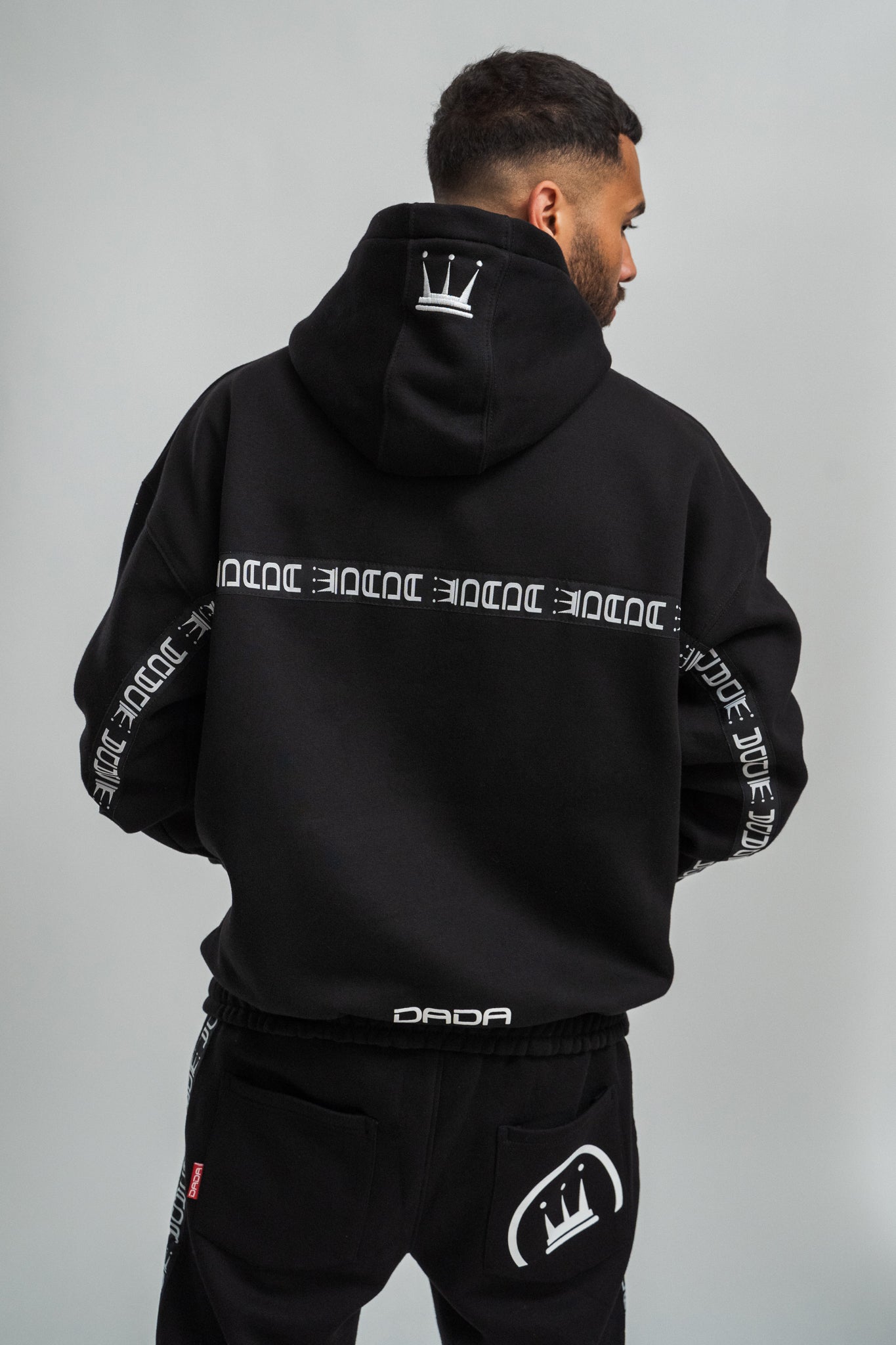 Dada Supreme Taping Hoodie Black