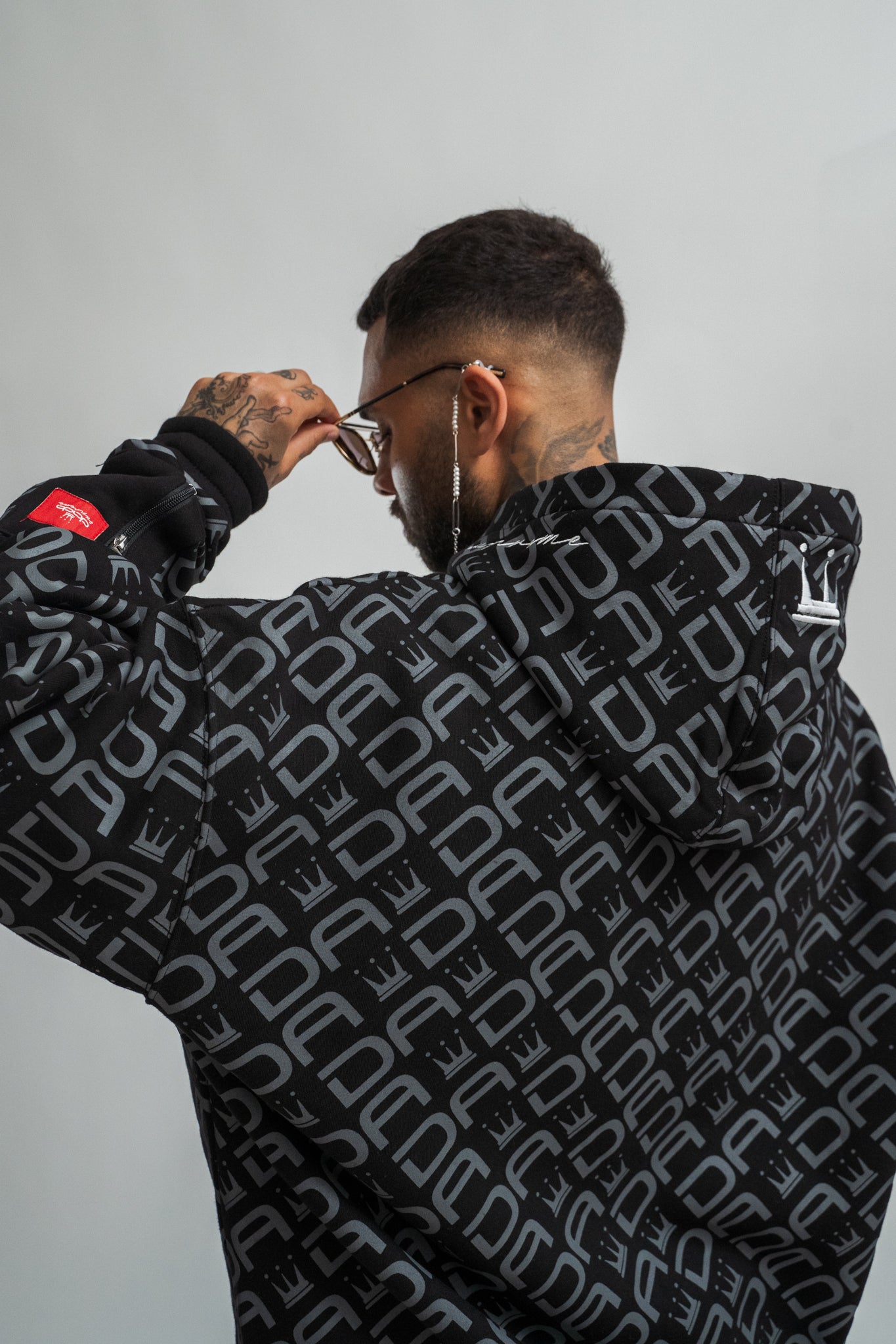 Dada Supreme All Over Zip Hoodie Black