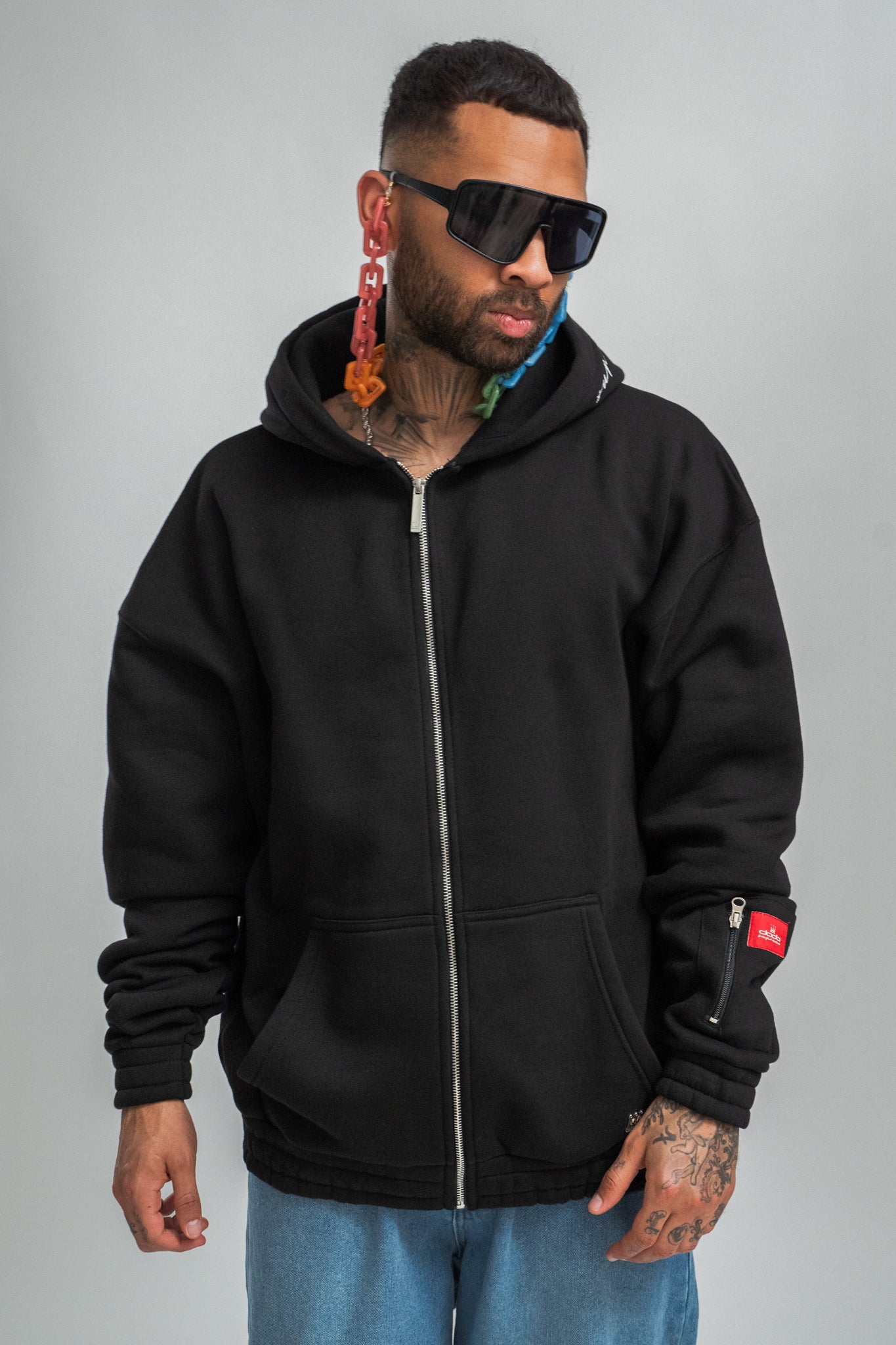 Dada Supreme Basic Logo Zip Hoodie Black