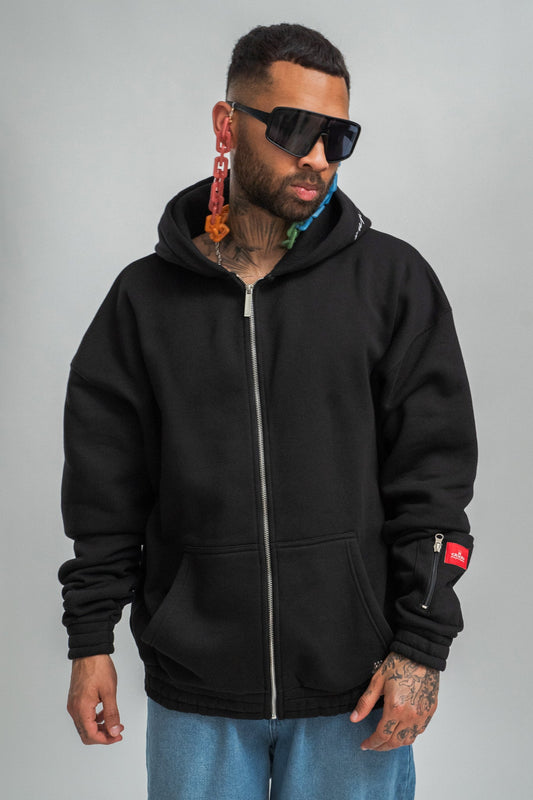 Dada Supreme Basic Logo Zip Hoodie Black