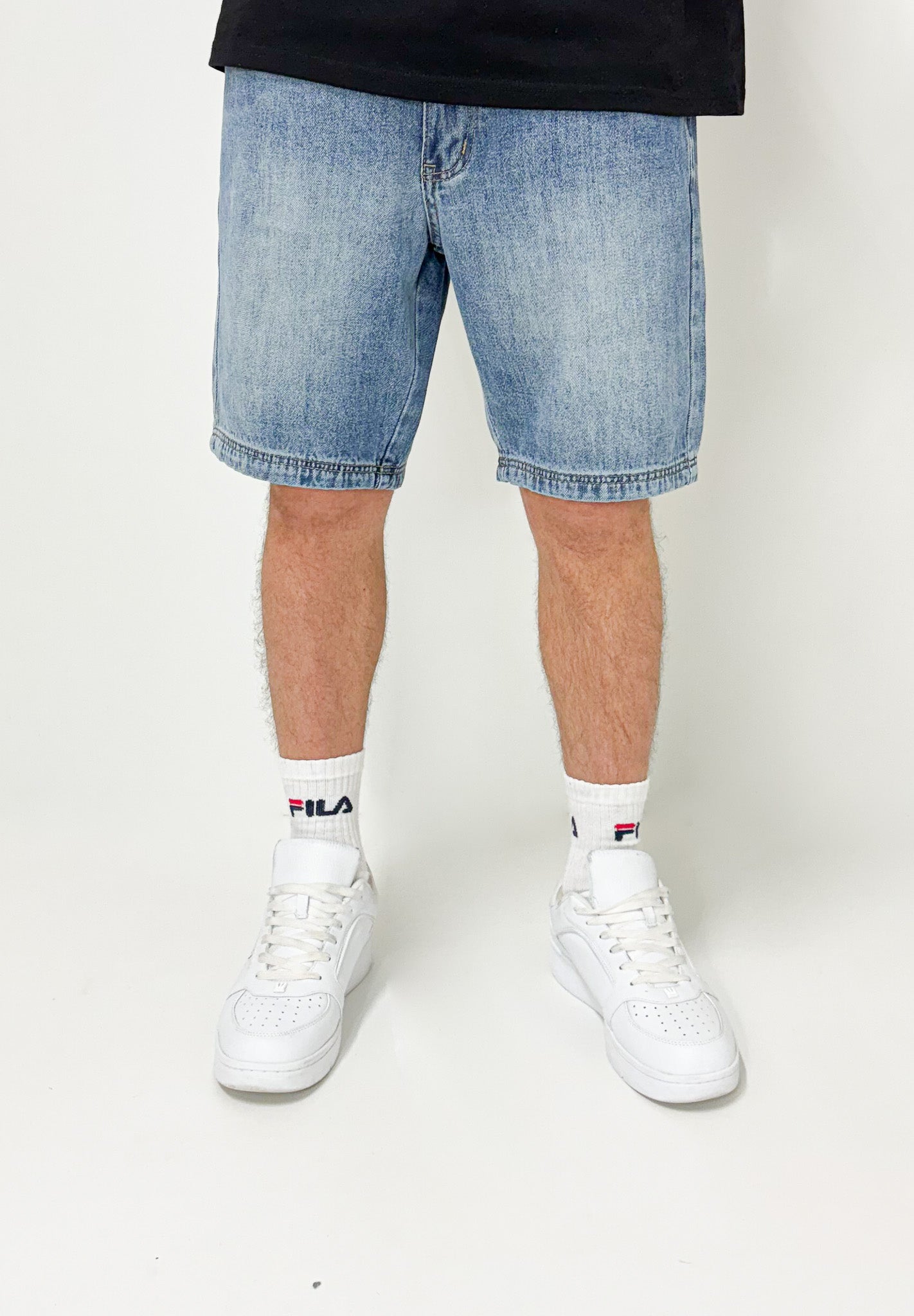 Dada Supreme Coin Crown Jeans Shorts Washed Blue