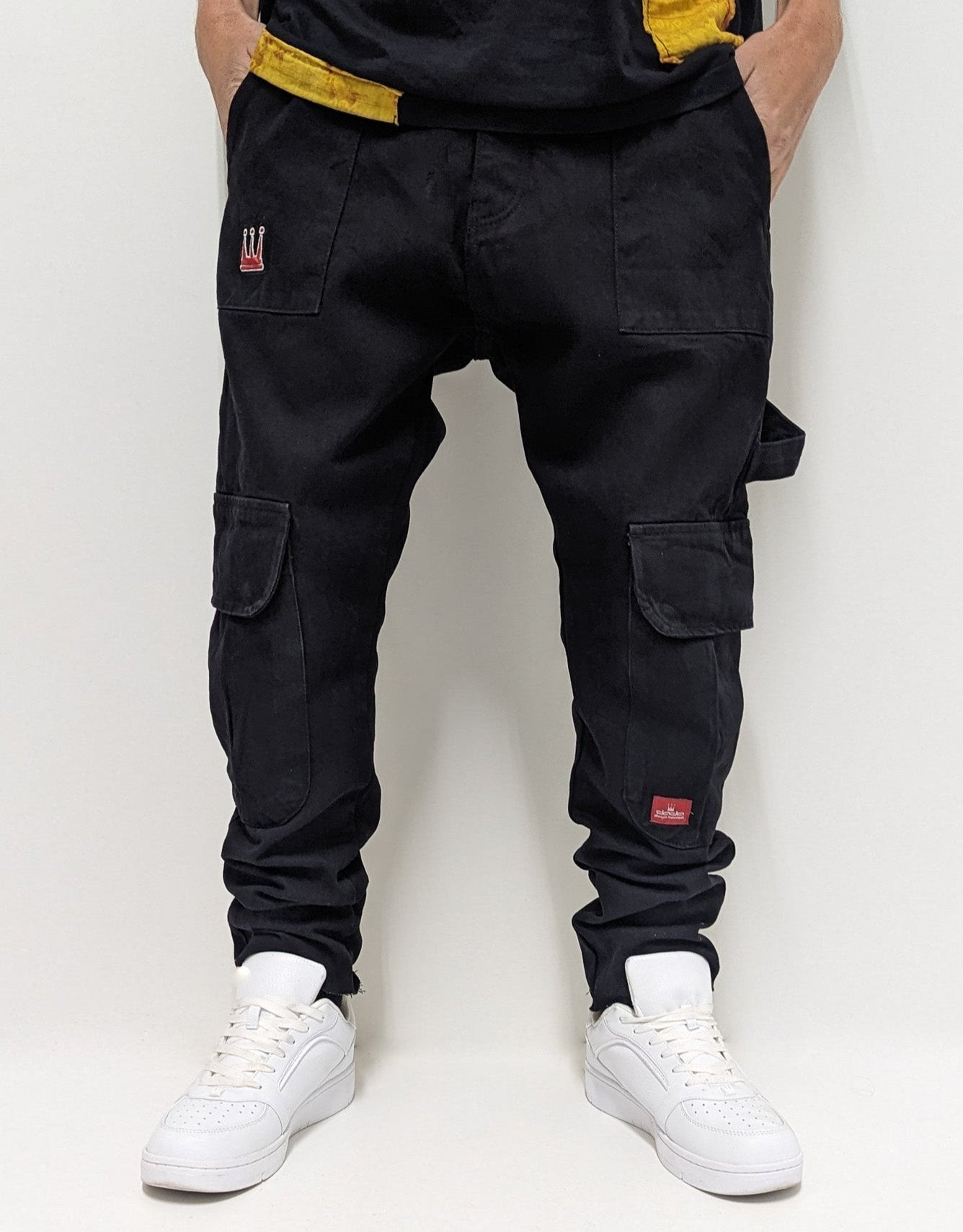 DADA Supreme Worker Slim Cargo Jeans Black