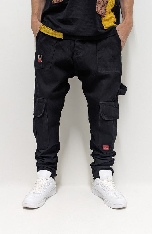 DADA Supreme Worker Slim Cargo Jeans Black