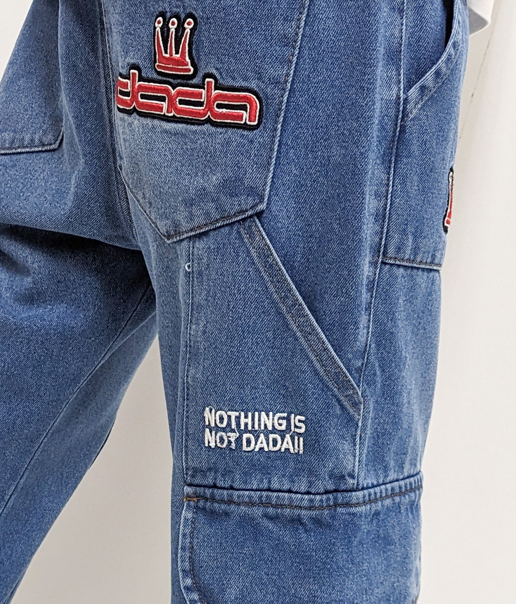 DADA Supreme Worker Slim Cargo Jeans Light Blue