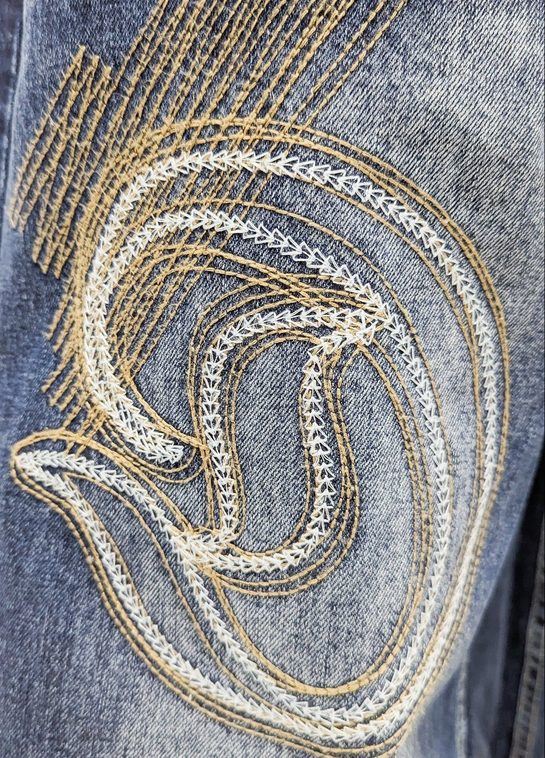 Dada Supreme Goth Letters Baggy Jeans Blue - Soulsideshop