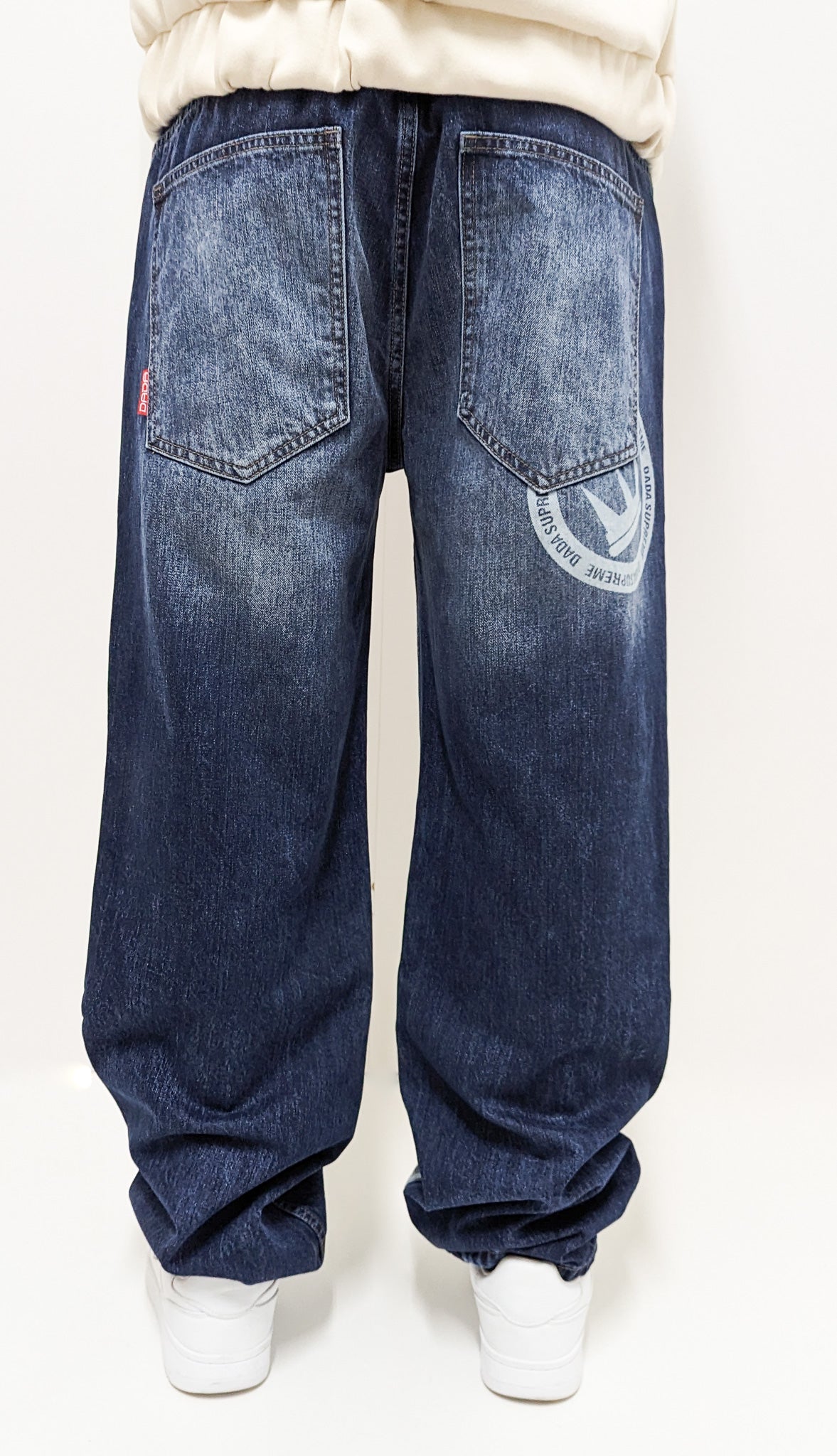 Dada Supreme Double Crown Coin Loose Fit Jeans Intense Blue Wash - Soulsideshop