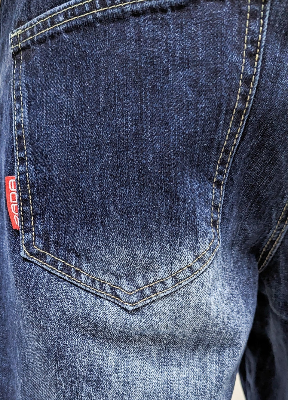 Dada Supreme Goth Logo Embroiderry Baggy Fit Jeans Shorts Intense Blue Wash - Soulsideshop