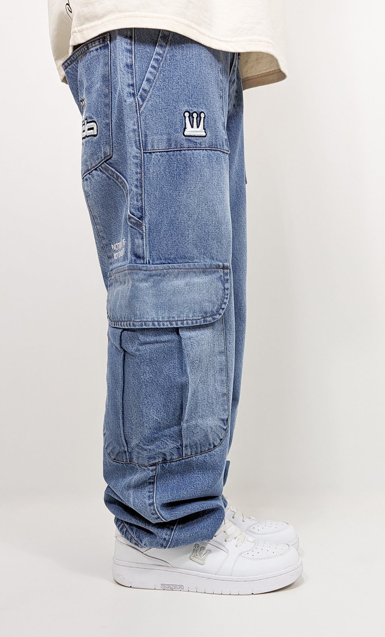 DADA Supreme Worker Cargo Baggy 2.0 Jeans Blue - Soulsideshop