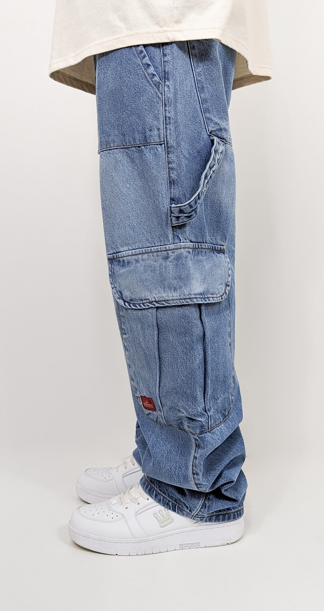 DADA Supreme Worker Cargo Baggy 2.0 Jeans Blue - Soulsideshop