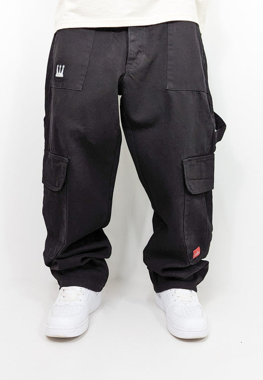 DADA Supreme Worker Cargo Baggy 2.0 Jeans Black - Soulsideshop