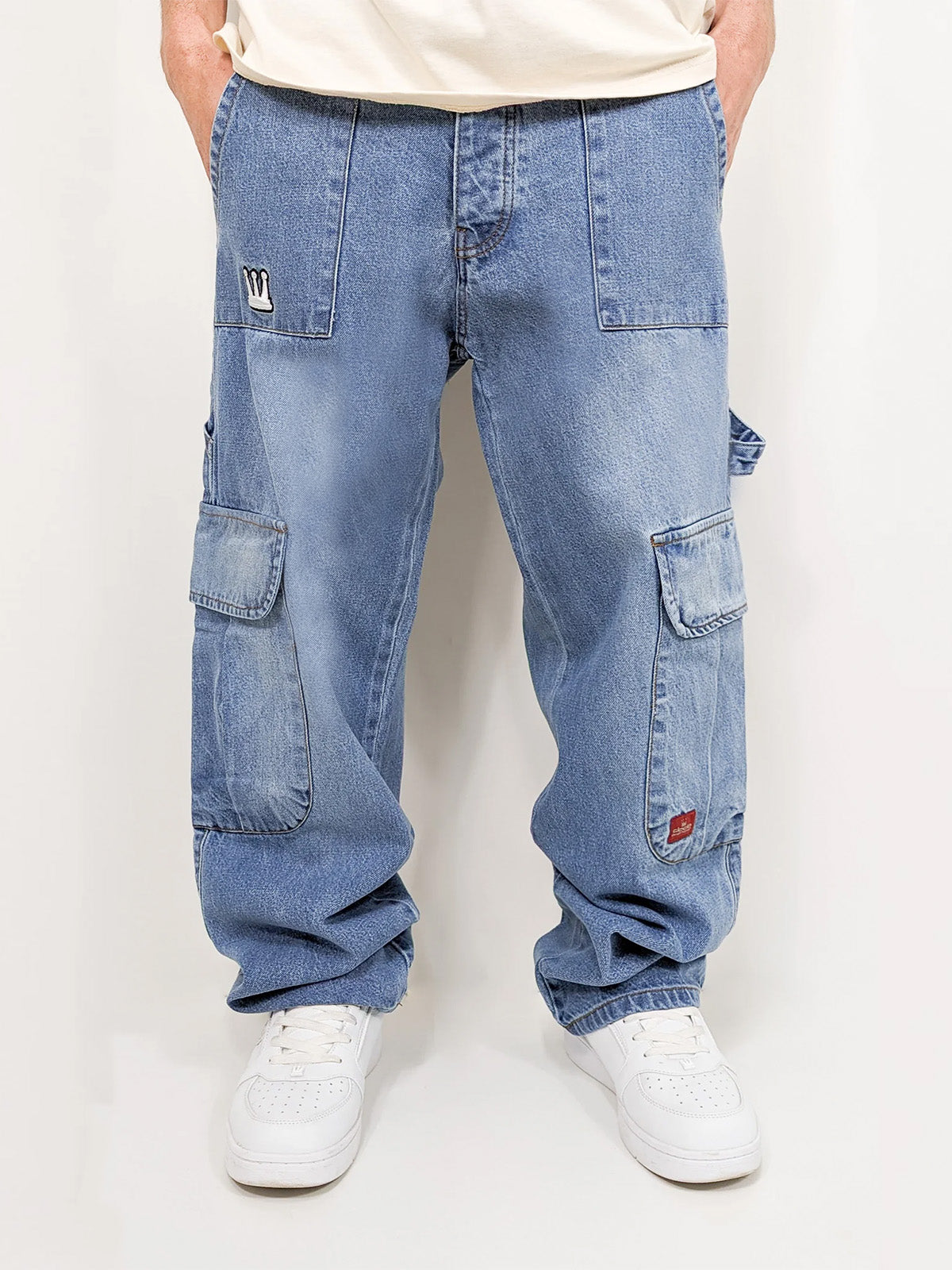 DADA Supreme Worker Cargo Baggy 2.0 Jeans Blue