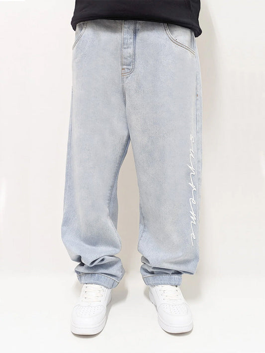 DADA Supreme Supreme Baggy Fit Jeans Light Blue